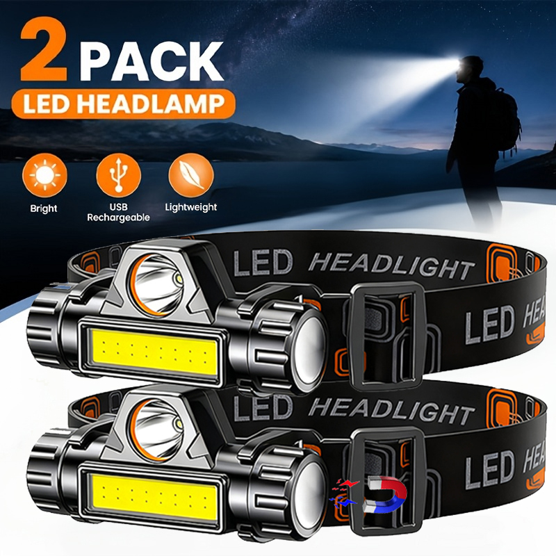Outdoor Hunting Lights - Super Jasna Latarka Czołowa LED, Akumulatorowa,
